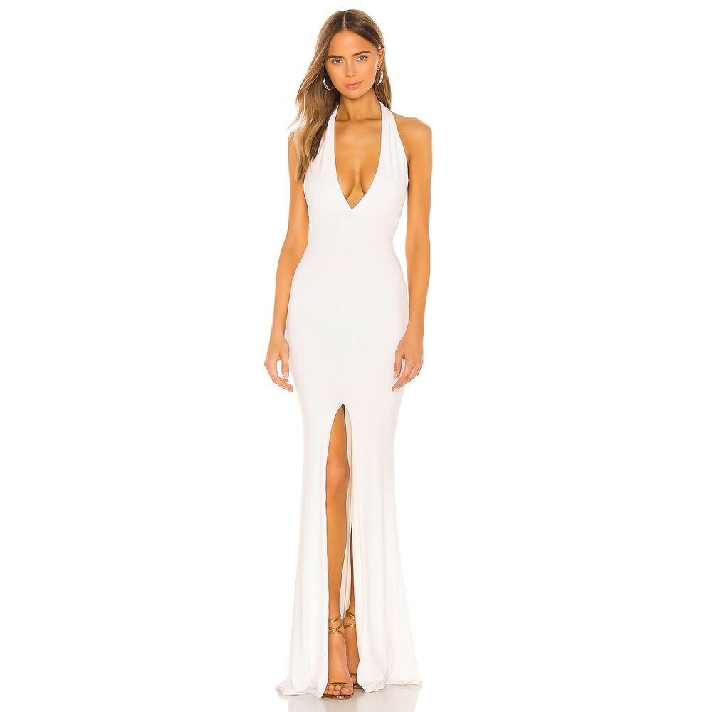 Nookie Illegal Halter Gown Maxi Formal Elegant Gala Bridal Wedding Party XS - Picture 2 of 10